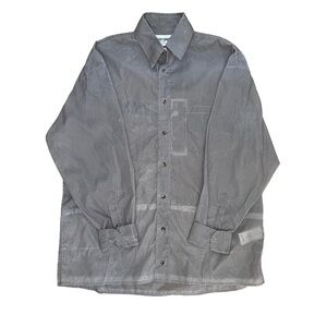 Uniforme Paris Made in France 100% Nylon Streetwear Button Down Long Sleeve M